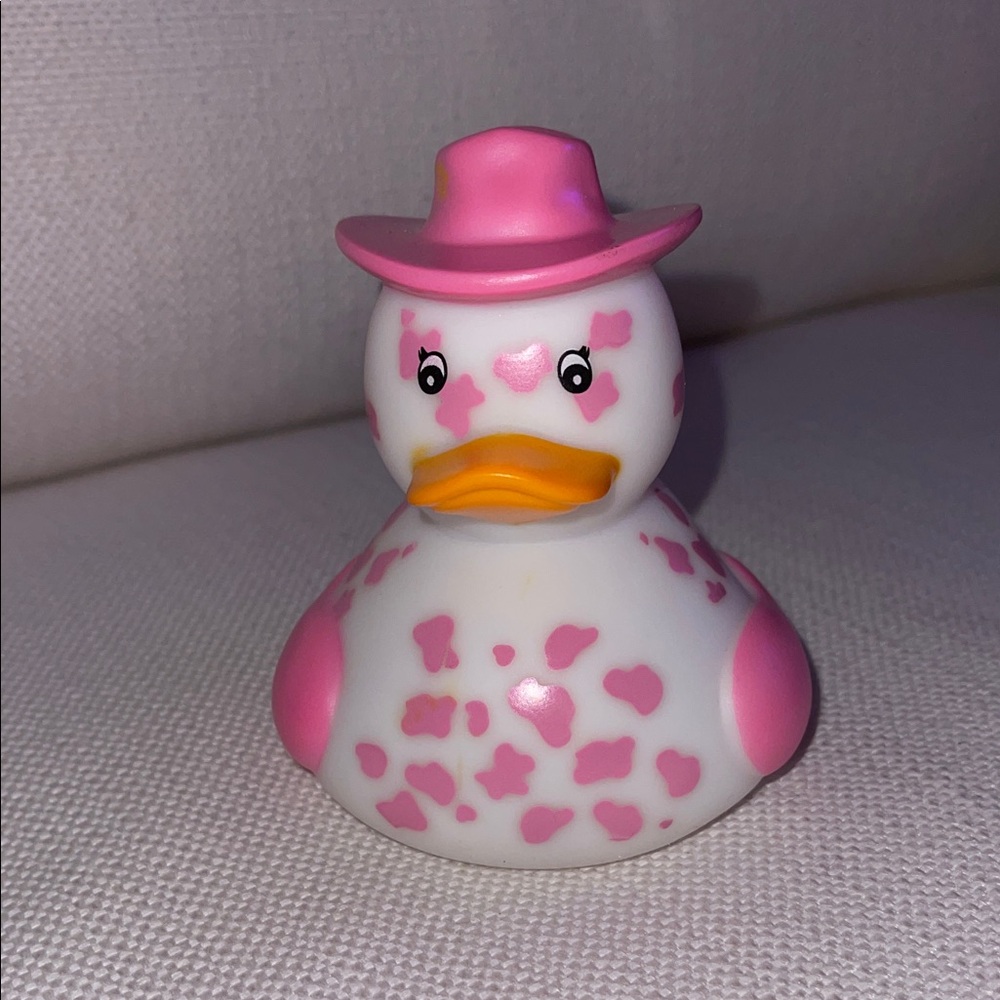 BIG pink Cowboy Hat Rubber Duck NEW